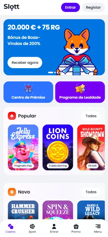Mockup mobile do Slott Casino premium VIP com gestor pessoal cronometrado a responder em menos de 2 minutos no live chat